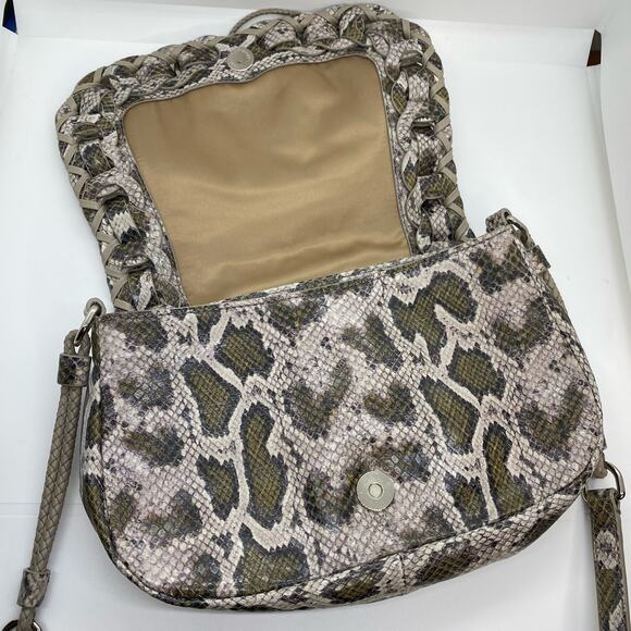 Cole Haan Snake Print Leather Crossbody - Picture 5 of 8